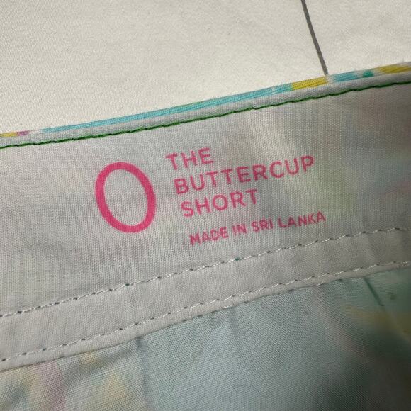 Lilly Pulitzer Shorts Women 0 Blue Green Buttercup Scalloped Hem Preppy Colorful - Picture 4 of 12